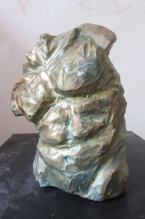 Sculpture titled "Buste Florentin" by Sébastien Taille Sculpteur, Original Artwork, Plaster