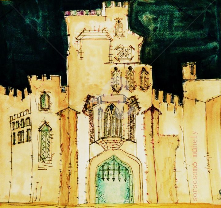 Digital Arts titled "Castle" by Judit Sebestyen, Original Artwork, 2D Digital Work