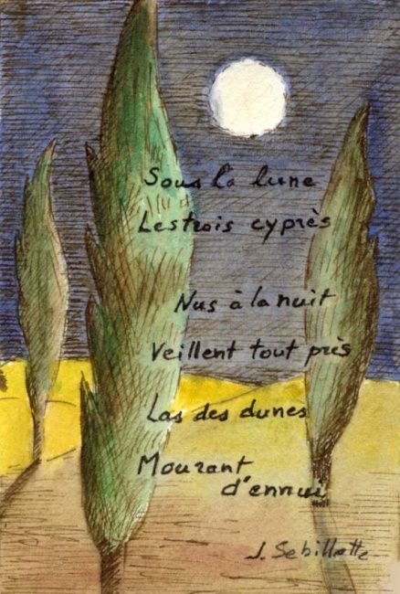 Peinture intitulée "Sous la lune" par Jean Sebillotte, Œuvre d'art originale, Autre