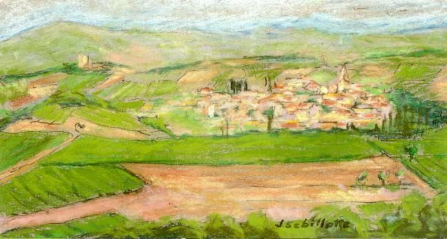 Peinture intitulée "Dans le midi vitico…" par Jean Sebillotte, Œuvre d'art originale