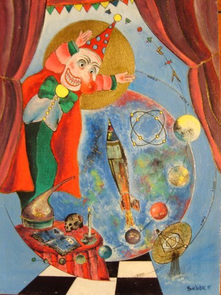 Painting titled "Vitriol vision I" by Ferenc Sebök, Original Artwork