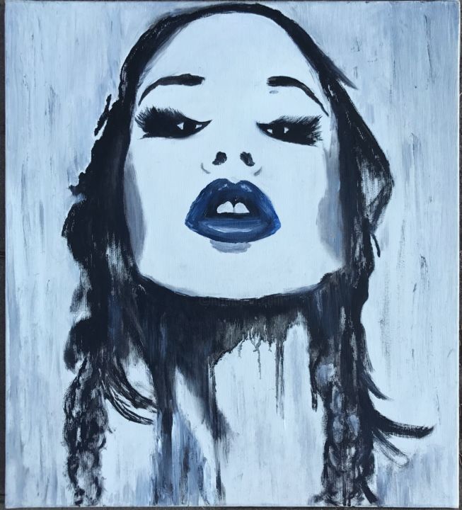 Peinture intitulée "Asian girl" par Secret Of Face, Œuvre d'art originale, Huile Monté sur Châssis en bois