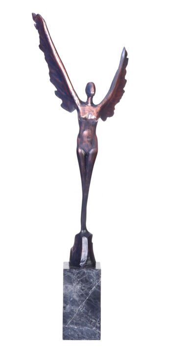 Sculpture intitulée "Free Fall" par Seda Eyuboglu, Œuvre d'art originale, Bronze
