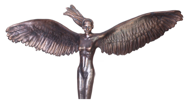 Sculpture titled "Modern Angle" by Seda Eyuboglu, Original Artwork, Bronze