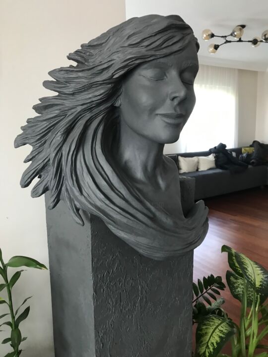 Sculpture titled "Sound of Silence" by Seda Eyuboglu, Original Artwork, Clay