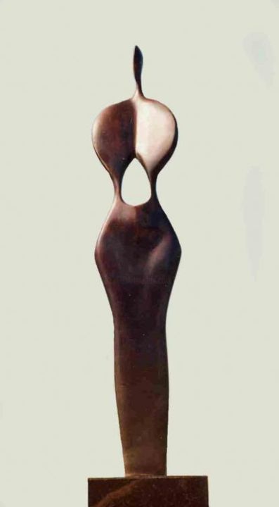 Skulptur mit dem Titel "l'Ondine" von Jivko Sedlarski, Original-Kunstwerk, Bronze