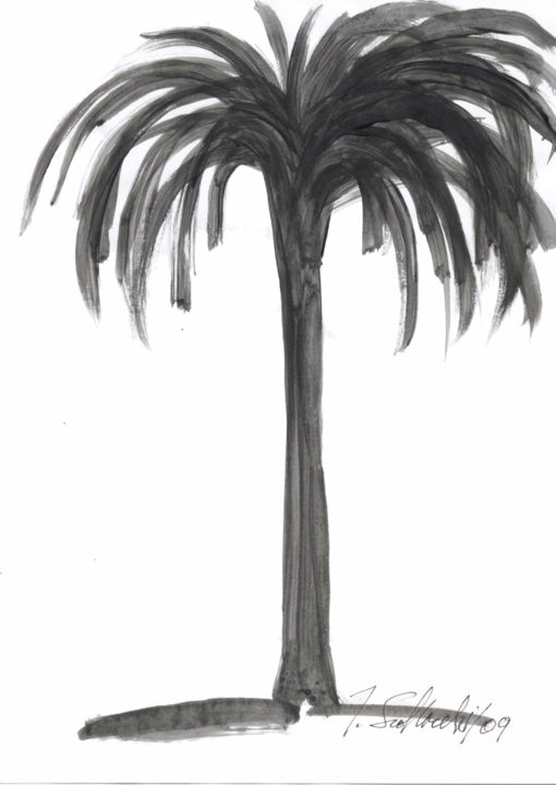 Drawing titled "Palm Beach XV" by Jivko Sedlarski, Original Artwork, Acrylic