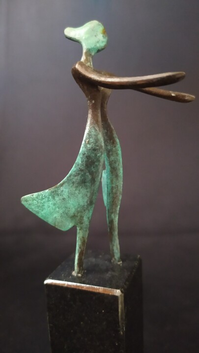 Skulptur mit dem Titel "Défilé-III-mini" von Jivko Sedlarski, Original-Kunstwerk, Bronze