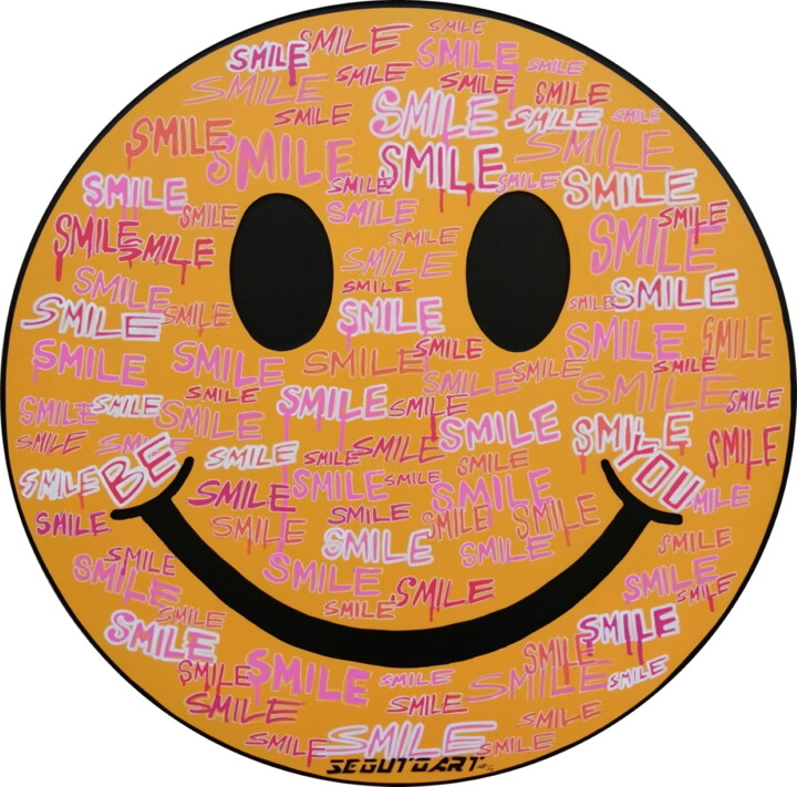 "SMILE" başlıklı Heykel Segutoart tarafından, Orijinal sanat, Ahşap Ahşap panel üzerine monte edilmiş