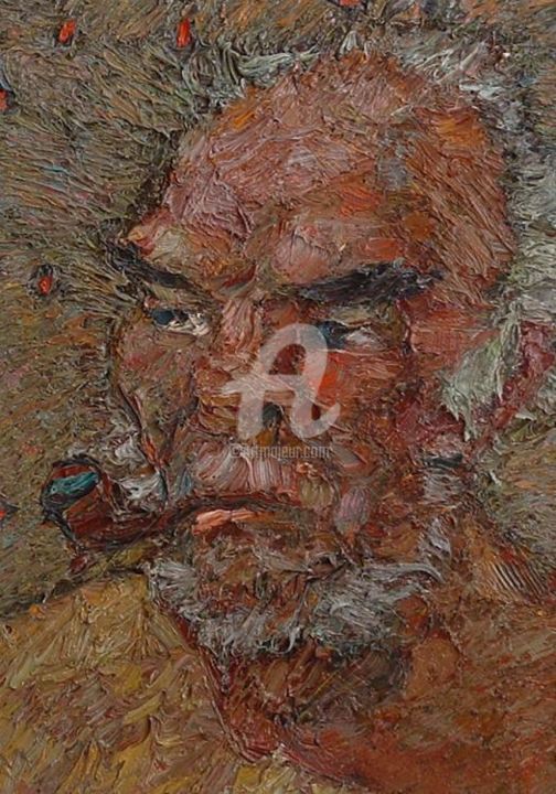 Painting titled "DEDU" by Ilies Olga, Original Artwork, Oil