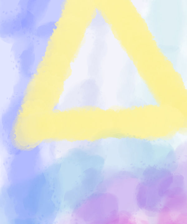 Цифровое искусство под названием "Небесный треугольник" - Qiwi, Подлинное произведение искусства, 2D Цифровая Работа