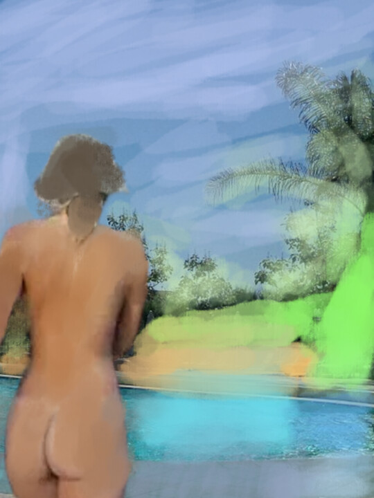 Arts numériques intitulée "Лёгкий загар" par Qiwi, Œuvre d'art originale, Peinture numérique