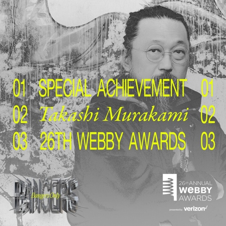 Takashi Murakami e os criadores do NFT ganham muito no Webby Awards