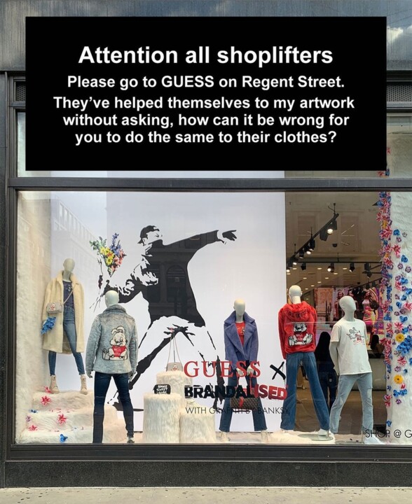 Banksy affirme que la marque de vêtements Guess s'est "servie" de son art