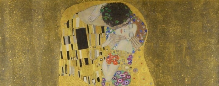 De kus van Gustav Klimt