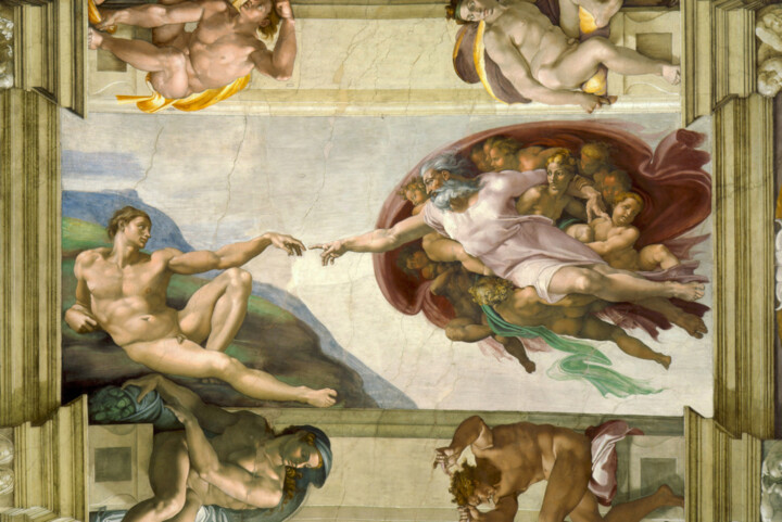 The Creation of Adam (c. 1511) by Michelangelo Buonarroti