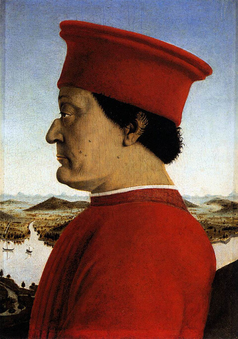 列奥纳多·达·芬奇：费德里科·达·蒙特费尔特罗肖像揭幕