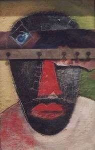 Pintura intitulada "The Plame Face" por Said Elkattan, Obras de arte originais