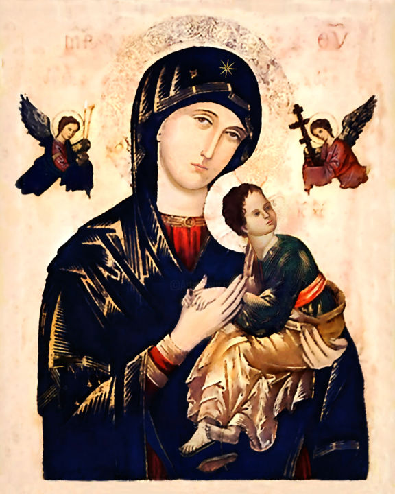 Digital Arts titled "Our Mother of Perpe…" by Albert Sellaman, Original Art,
