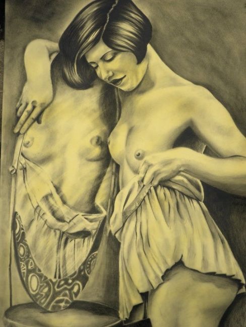 Disegno intitolato "Scoprirsi Donna" da Flowerangelblue, Opera d'arte originale, Altro