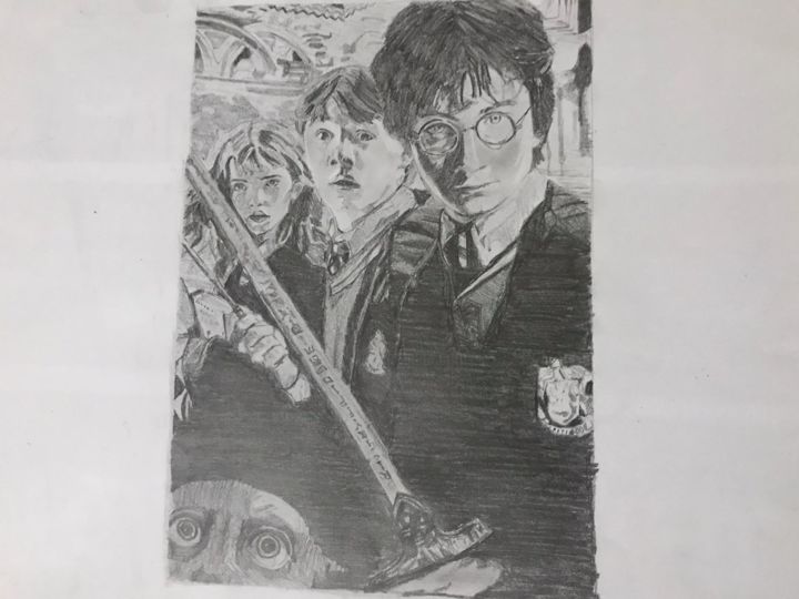 Dessin intitulée "Harry potter" par Selma Yolcu, Œuvre d'art originale, Fusain