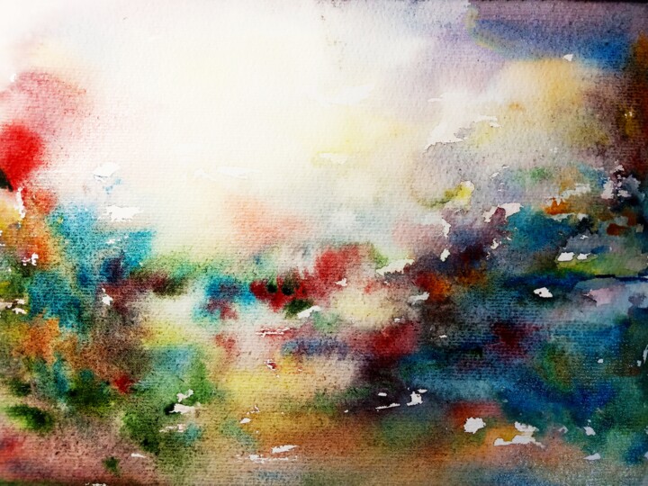 Peinture intitulée "Light and shadow _…" par Selena Sashina, Œuvre d'art originale, Aquarelle