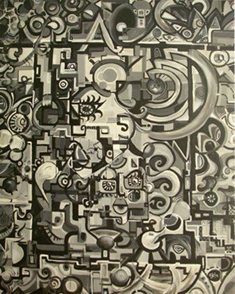 Painting titled "puzzle" by Sely, Original Artwork
