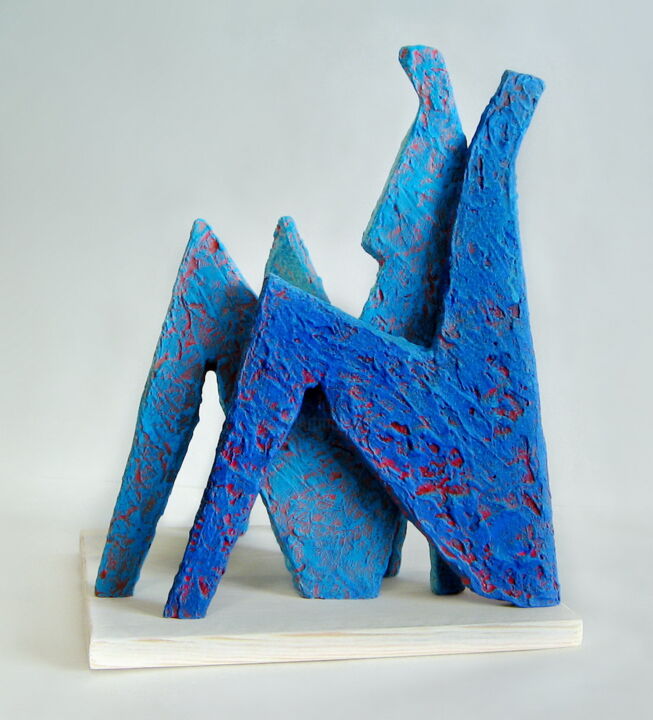 Sculpture titled "Wind and Waves" by Evgen Semenyuk, Original Artwork, Polymer clay