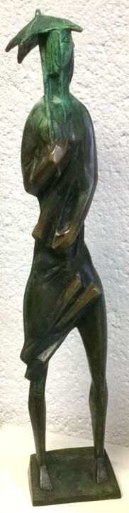 Skulptur mit dem Titel "The rain" von Semion Rabinkov, Original-Kunstwerk, Bronze