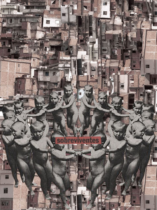 Arte digitale intitolato "Sobreviventes" da Gabriela Lima, Opera d'arte originale, Fotomontaggio