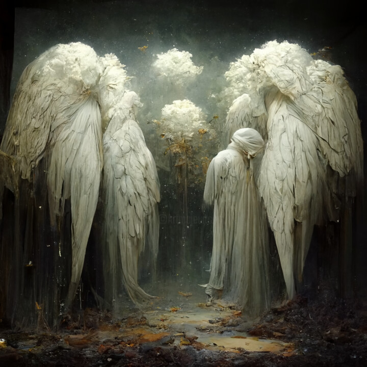 Digitale Kunst getiteld "wings" door Sena Eser, Origineel Kunstwerk, AI gegenereerde afbeelding