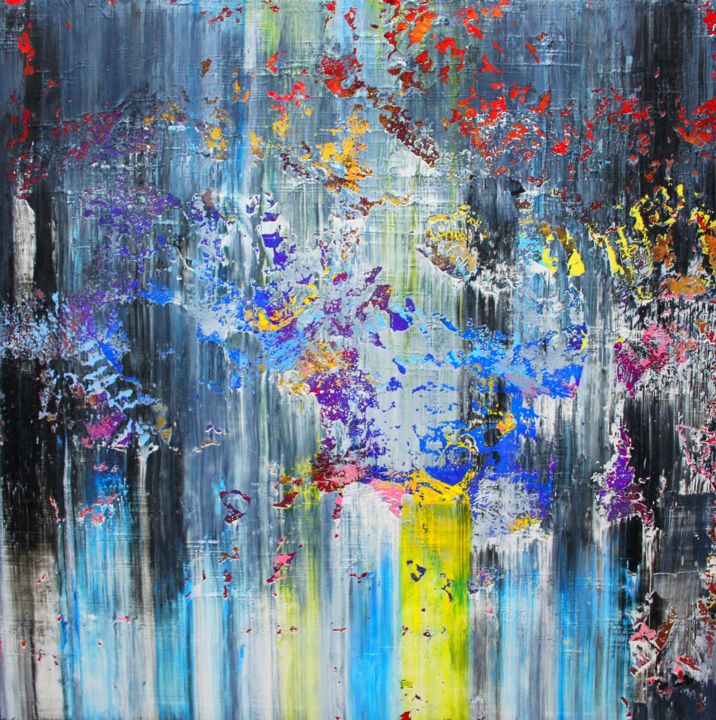 Peinture intitulée "Abstract 118" par Alex Senchenko, Œuvre d'art originale, Acrylique