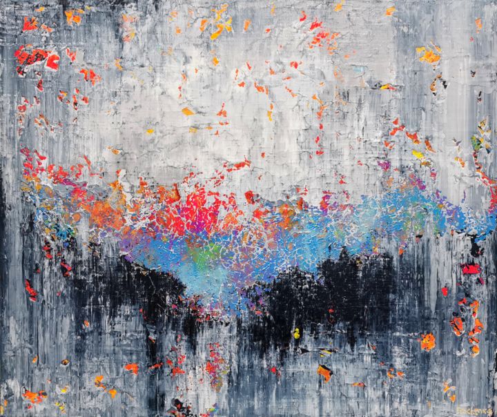 Картина под названием "Abstract 1218" - Alex Senchenko, Подлинное произведение искусства, Акрил Установлен на Деревянная рам…