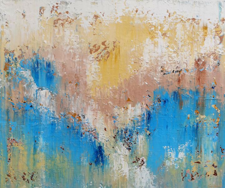 Картина под названием "Abstract 2108" - Alex Senchenko, Подлинное произведение искусства, Акрил Установлен на Деревянная рам…