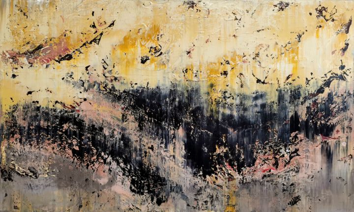 Картина под названием "Abstract 2146" - Alex Senchenko, Подлинное произведение искусства, Акрил Установлен на Деревянная рам…