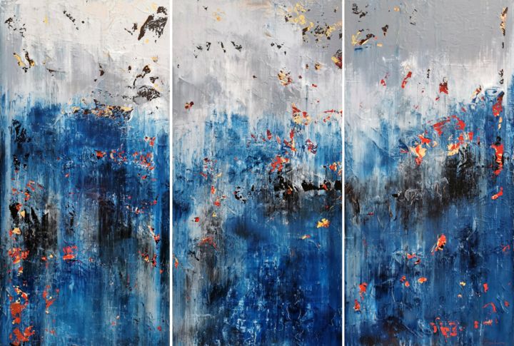 Peinture intitulée "Abstract 2147" par Alex Senchenko, Œuvre d'art originale, Acrylique Monté sur Châssis