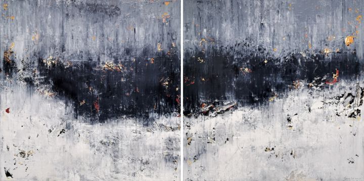 Pittura intitolato "Abstract 2163" da Alex Senchenko, Opera d'arte originale, Acrilico Montato su Barella di tela
