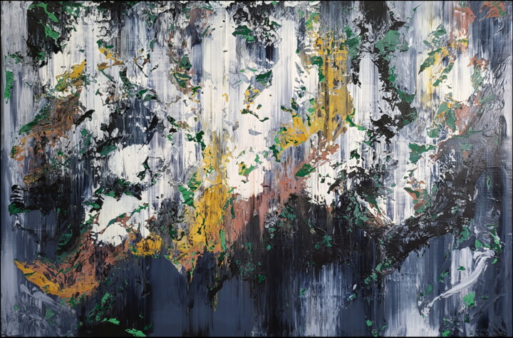 Картина под названием "Abstract 2330" - Alex Senchenko, Подлинное произведение искусства, Акрил Установлен на Деревянная рам…