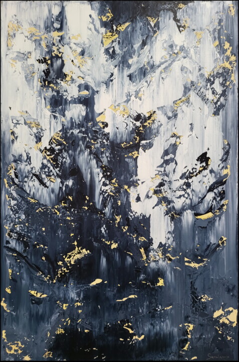Картина под названием "Abstract 2332" - Alex Senchenko, Подлинное произведение искусства, Акрил Установлен на Деревянная рам…