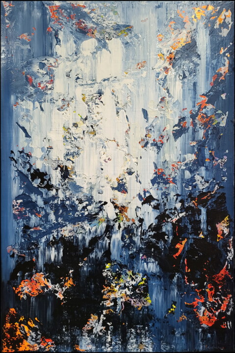 Картина под названием "Abstract 2337" - Alex Senchenko, Подлинное произведение искусства, Акрил Установлен на Деревянная рам…