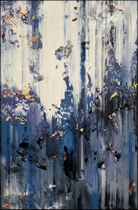 Картина под названием "Abstract 2368" - Alex Senchenko, Подлинное произведение искусства, Акрил Установлен на Деревянная рам…