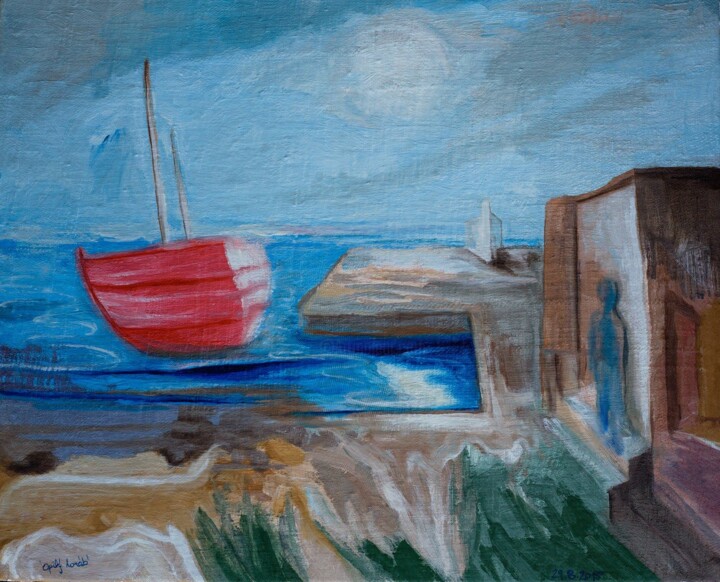 제목이 "The Drunken Boat"인 미술작품 Sentio O.M.T.로, 원작, 기름 목재 패널에 장착됨