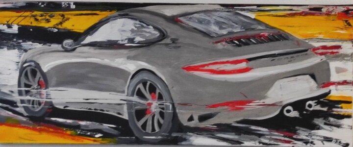 Картина под названием "Porsche 991, 911 in…" - Sepp Wörle, Подлинное произведение искусства, Акрил