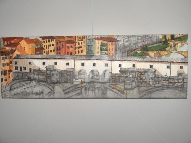 Painting titled "Ponte Vecchio" by Marcela, Original Artwork