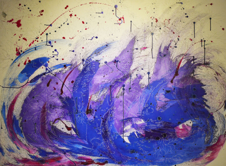Pittura intitolato "Abstract 2" da Sequeira, Opera d'arte originale, Acrilico