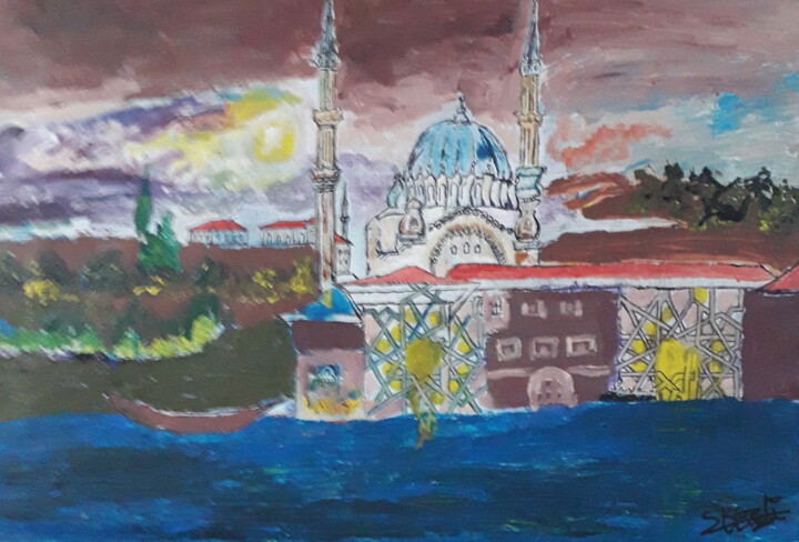 "Soyut Tablo Düşlerim" başlıklı Tablo Serap Köseli tarafından, Orijinal sanat, Petrol Ahşap Sedye çerçevesi üzerine monte ed…