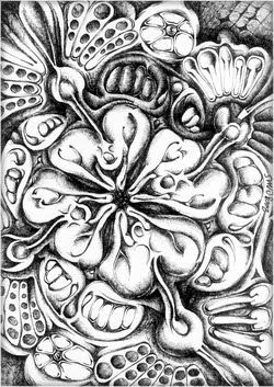 Drawing titled "A Sound Sistem" by Mircea-Constantin Serban, Original Art, Other