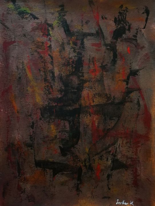 Painting titled "Unnamed" by Serdar Kisacik, Original Artwork, Acrylic