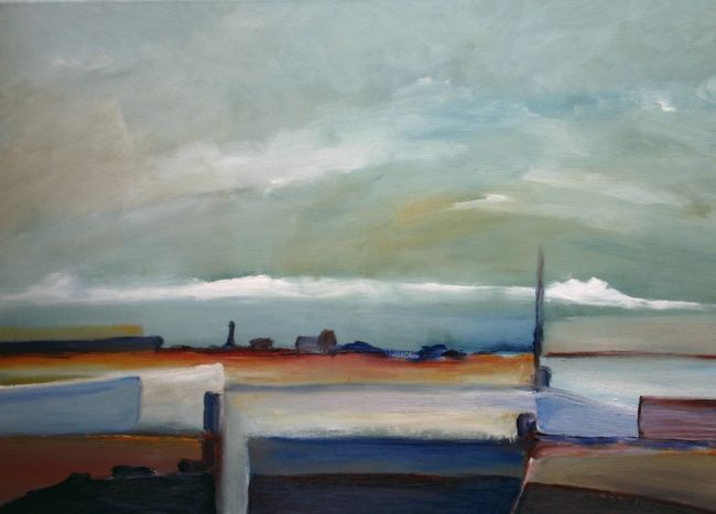 Peinture intitulée "PORT MATIN" par Serdec, Œuvre d'art originale,