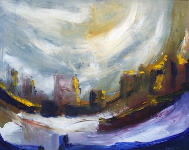 Peinture intitulée "GROS TEMPS" par Serdec, Œuvre d'art originale,